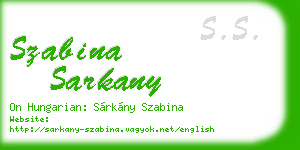 szabina sarkany business card