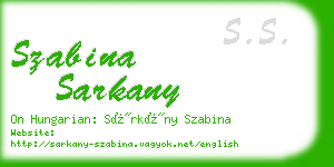 szabina sarkany business card